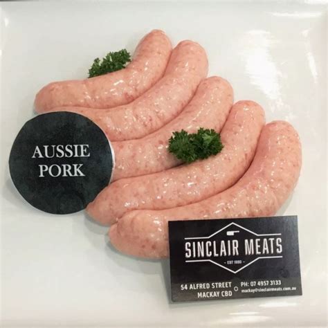 BBQ Thin Pork Sausages | Sinclair Meats Mackay