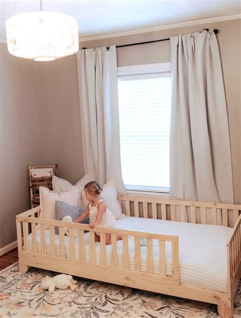 Luca Toddler Floor Bed | Montessori Bed with Rails - Custom Kids Furniture