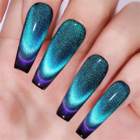 SUPWEE 9D Cat Eye Gel Nail Polish with Magnet, 10ML Cateye Nail Polish ...