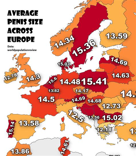 I've mapped statistics about an average dick size in European countries ...