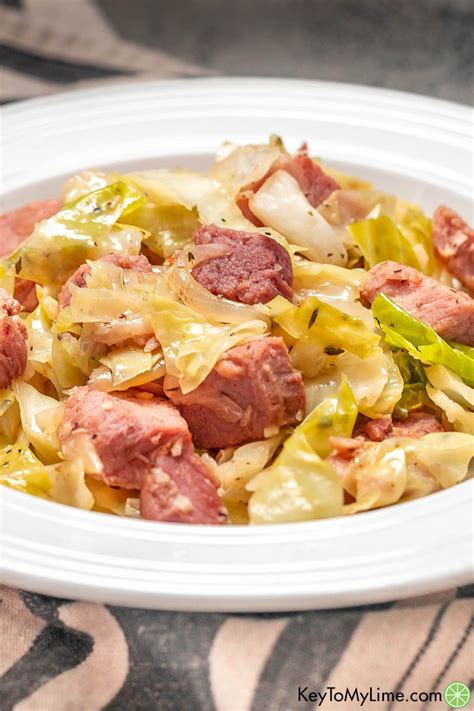 BEST Ham and Cabbage {One-Pot Recipe VIDEO} - Key To My Lime