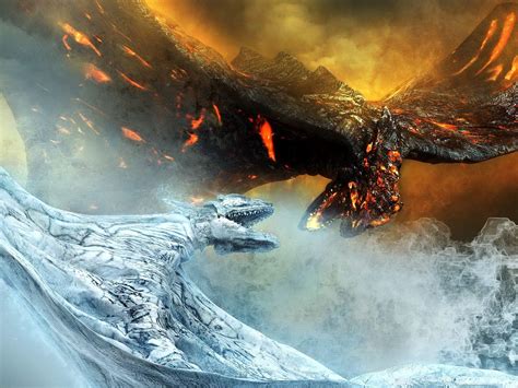 Fire and Ice Dragon Wallpapers - Top Free Fire and Ice Dragon ...