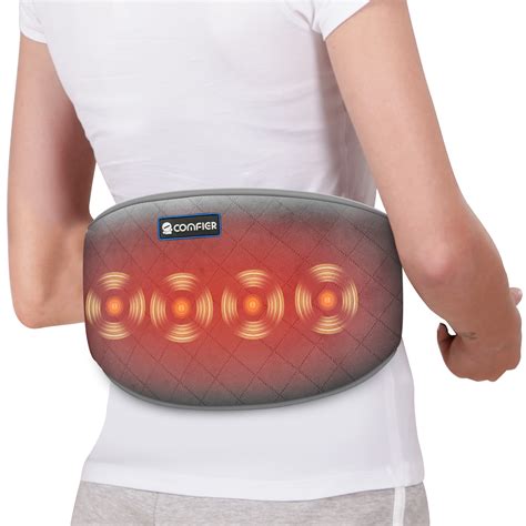 Comfier Electric Heating Pad with Massage for Back Pain Relief, Gray ...