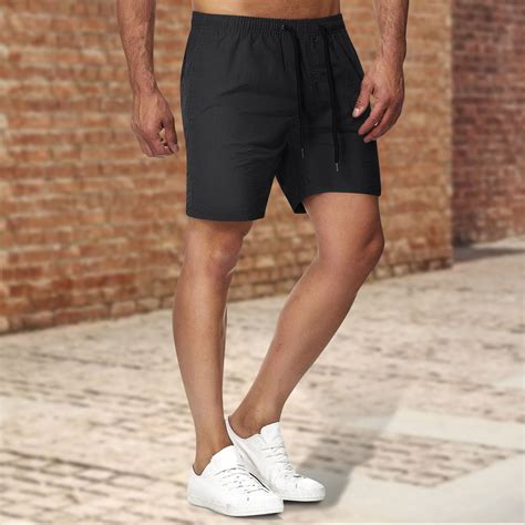 Tawop Mens Running Shorts Beach Athletic Sports Solid Color Fast-Drying ...