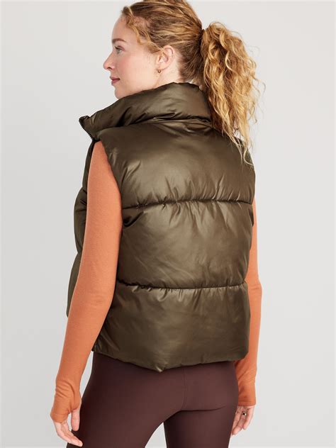 Women's Puffer Vest Old Navy at Sandra Willis blog