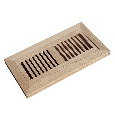 WELLAND Oak Flush Mount Floor Register Wood Vents, Natural Unfinished ...