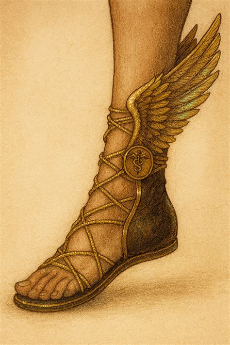 Hermes' winged sandal in 2025 | Hermes mythology, Greek gods, Greek ...