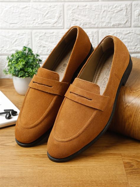 Buy MONKS & KNIGHTS Men Brown Suede Loafers - Casual Shoes for Men ...