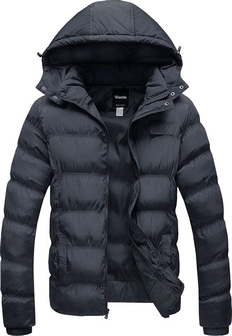 Wantdo Men's Lightweight Hooded Puffer Jacket Insulated Windprood ...