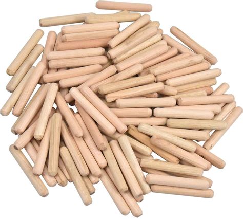 Wooden Dowel 100pcs Dowels Wood Fluted Dowel Pins Twill Hardwood Dowels ...
