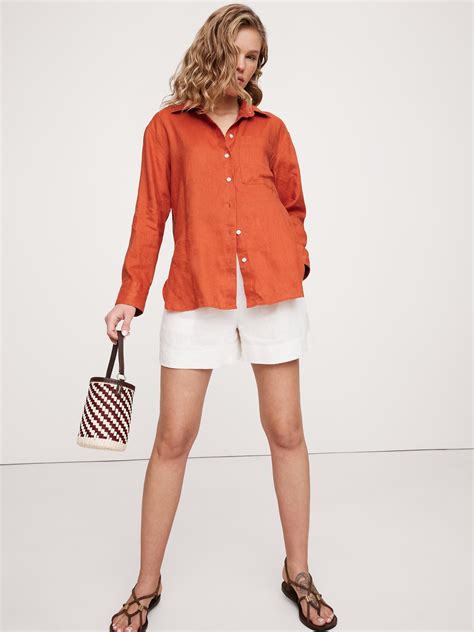 The Oversized Linen Shirt | Banana Republic