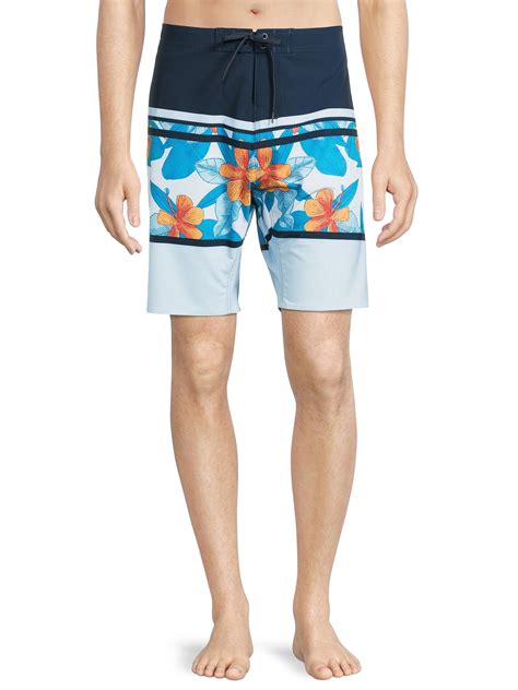 Burnside Men's 9.5" Board Shorts wtih Stretch - Walmart.com