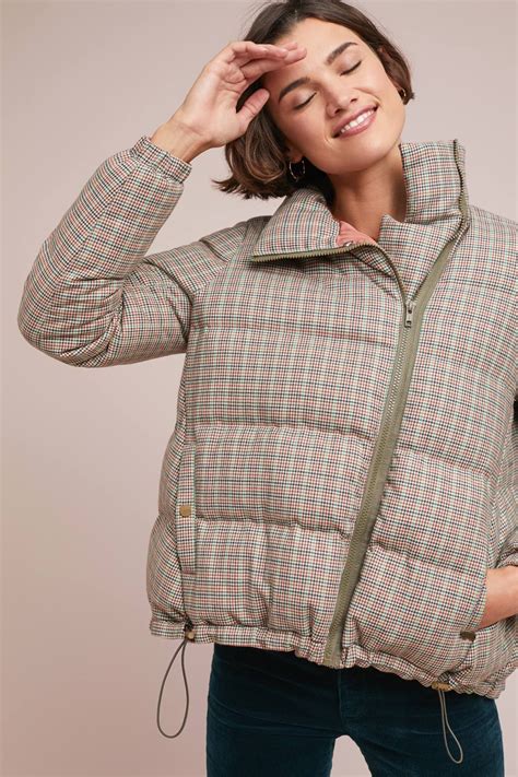 Plaid Puffer Jacket | Jackets, Puffer jackets, Plaid