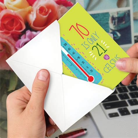 70 In Celsius: Funny Milestone Birthday Card