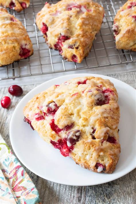 Glazed Cranberry Orange Scones | For the Love of Cooking