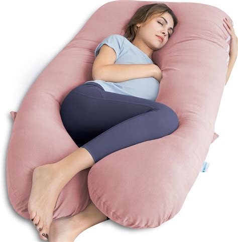 QUEEN ROSE Pregnancy Pillows for Sleeping, Cooling U Shaped Body Pillow, Maternity Pillow for ...