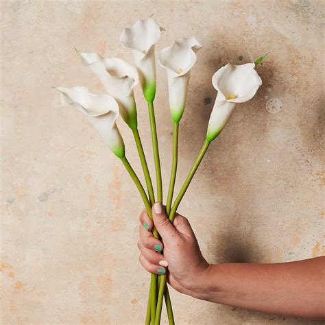 Artificial Mini Calla Lily Real Touch Flower Stem