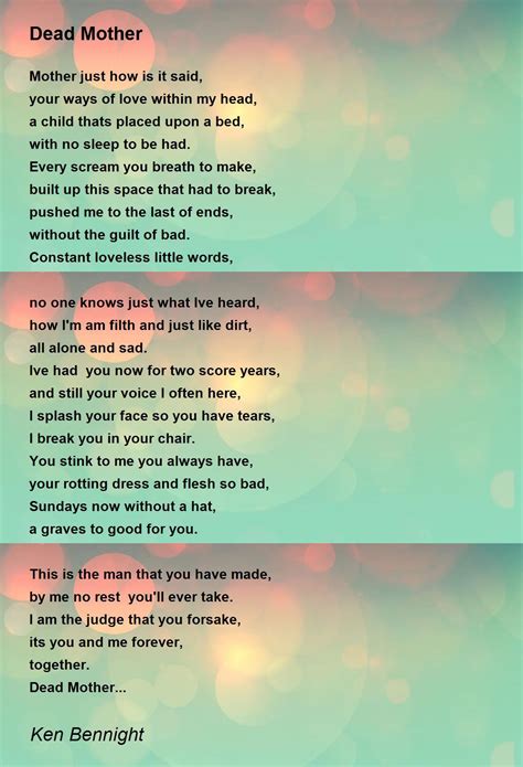 Sympathy Poems For Mother