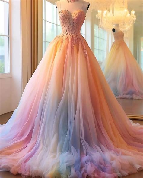 Rainbow Bridal Dress Wedding at Dennis Penn blog