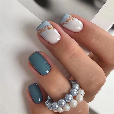 Light Blue And Silver Nail Designs
