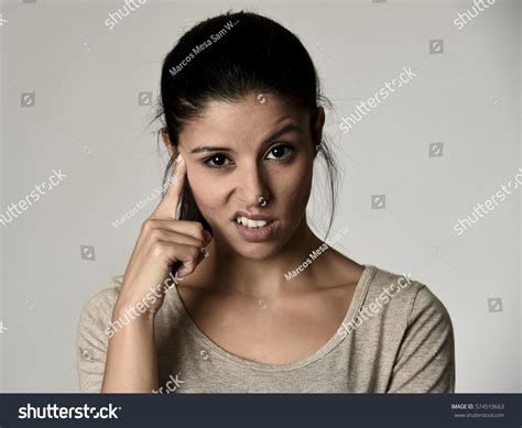 Young Beautiful Arrogant Moody Spanish Woman Stock Photo 574519663 ...