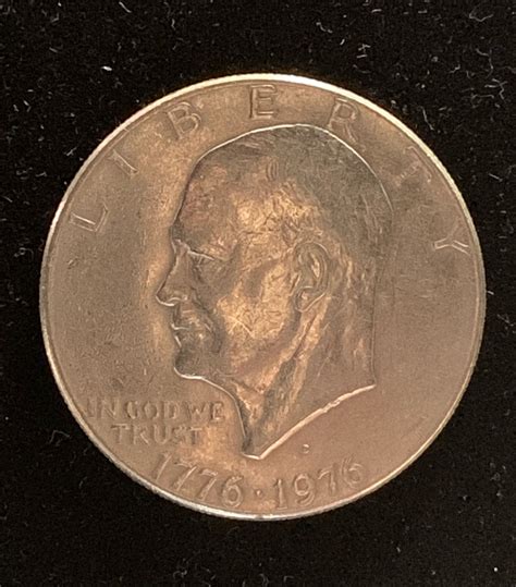 1776-1976-D COMMEMORATIVE EISENHOWER $1 COIN, AU BRIGHT SHINE ...