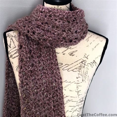 Free Chunky Scarf Crochet Patterns - First The Coffee Crochet