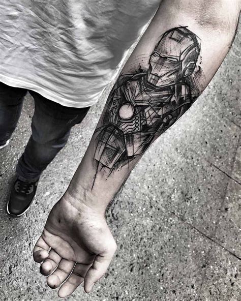 Sketchy Ironman Tattoo on Arm - Best Tattoo Ideas Gallery | Tattoo ...
