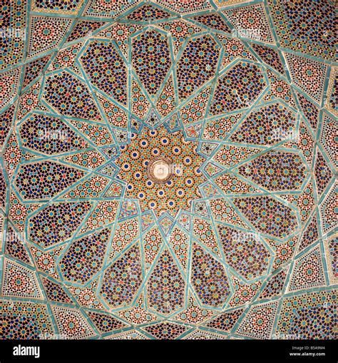 Detail of interior of the tomb of the Persian poet Hafiz Shiraz Iran ...
