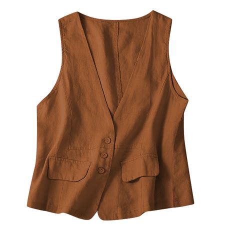 Brown Vest Womens