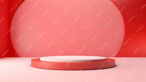 Premium AI Image | Minimal Studio Background in light red Colors