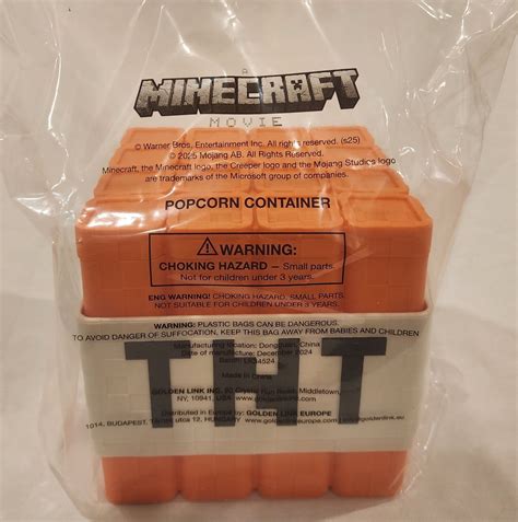 Minecraft Movie CINEMARK EXCLUSIVE TNT POPCORN BUCKET (BRAND NEW ...
