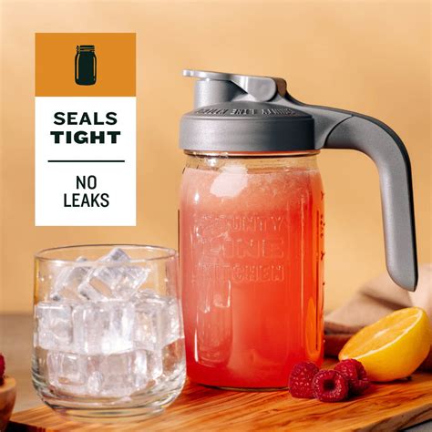 Snapklik.com : County Line Kitchen Glass Mason Jar Pitcher