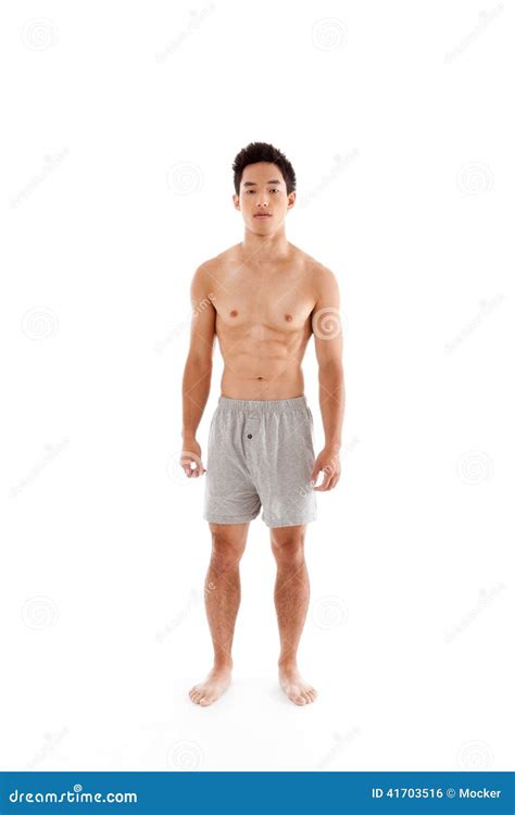 Young Handsome Asian Chinese Man in Boxers Underwear Stock Photo ...