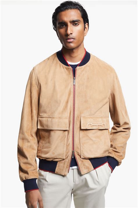 Doma Insignia suede bomber jacket camel - CH Carolina Herrera Greece