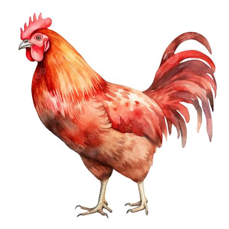 Watercolor Chicken Clip Art, Watercolor, Hand Drawn, Clip Art PNG ...