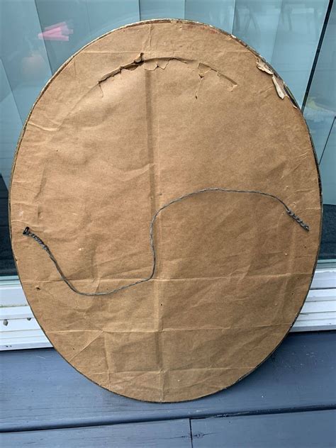 Antique Bubble Glass Frame Oval-hand Painted Religious Bubble Frame ...