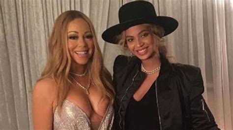 Beyonce supports Mariah Carey as they pose with their children ...