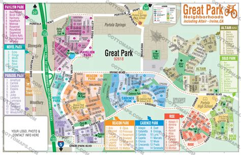 Great Park Map, Irvine, CA - includes Altair - Otto Maps