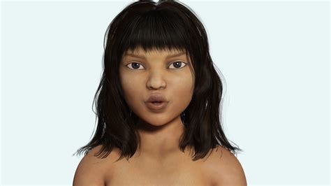 3D model Curvy Brown Girl Naked and clothed VR / AR / low-poly | CGTrader