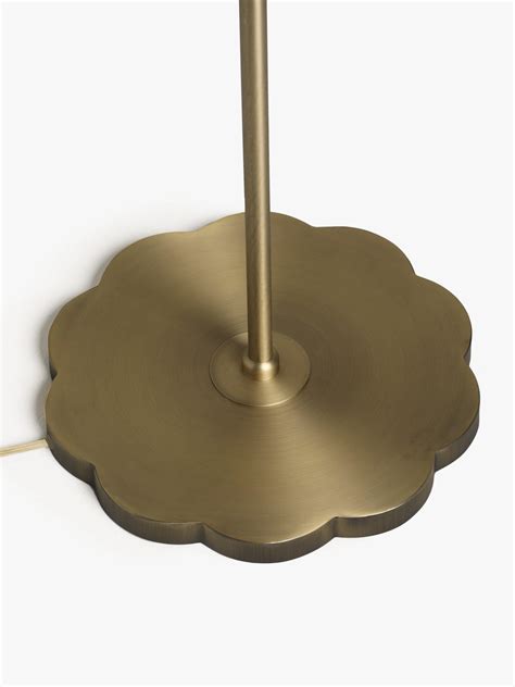 John Lewis & Partners Scallop Floor Lamp, Antique Brass/Grey