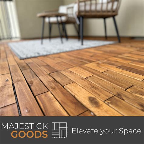 24 Sq Ft Interlocking Deck Tiles 24 x 12 Long Boards Snap Together Wood ...