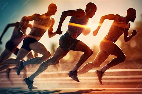 Silhouette of Runners in Track and Field | Premium AI-generated image