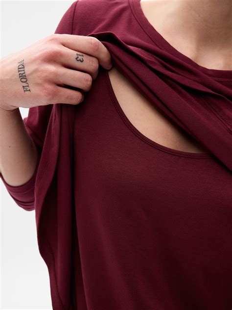 Maternity Double-Layer Nursing T-Shirt | Gap