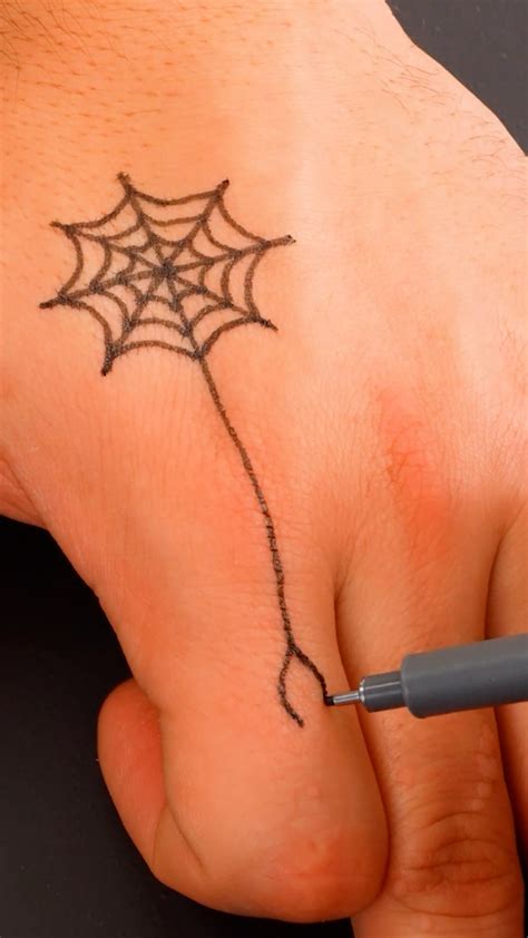 Spider Web With Spider Tattoo