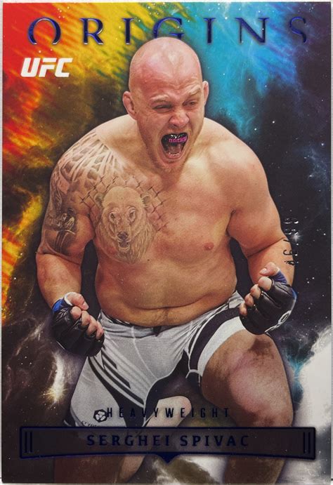 Serghei Spivac 46/99 Origins Blue Chronicles UFC 2023 - ScCards