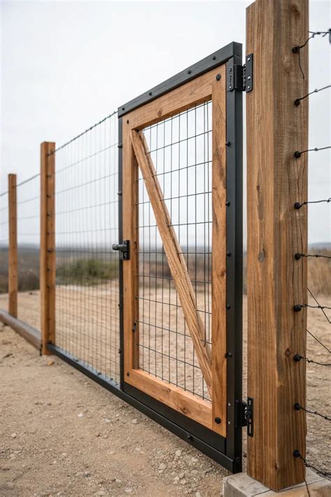 17+ Stylish Black Hog Wire Fence Ideas