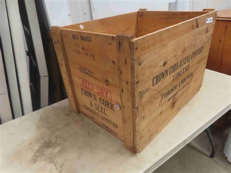 Crown Cork + Seal Company Wooden Crate 20" x 21" x 28"