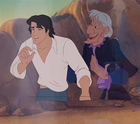 Disney The Little Mermaid Original Production Cel - Eric and Grimsby ...