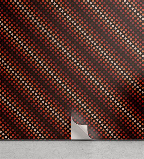 Ambesonne Retro Peel & Stick Wallpaper for Home, Nostalgic Polka Dots ...